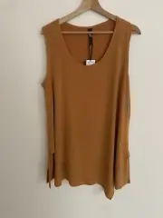 New Tags - TS TAKING SHAPE Size S Or 16 Saffron Yellow Dynasty Tank Top