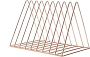 Triangular Desktop Organizer Wire Magazine Rack Decorative Folder Organizer Office File Organizer Nine Slots Study Room Storage for Library Living Room Office
