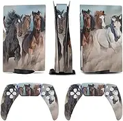 Horse Herd PS5 Skin Console and Controller Accessories Cover Skins Anime Vinyl Cover Sticker Full Set for Playstation 5 Disc Edition, LYX-880LT5ZL13VP-PS5