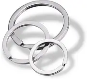 Onwon 60 Pieces Flat Key Rings Metal - Heat Treated & Lead Free - Keychain Rings Split Keyrings Flat O Ring in 3 Sizes for Home Car Keys Attachment