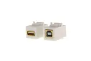 2x USB Keystone Connectors Plugs USB A to USB B for Crest Custom Wall Plates
