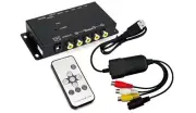 4-Channel Video Switcher Split-Screen Processor With USB DVR Adapter For PC Mac
