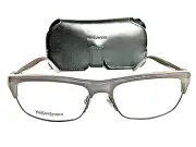 New Yves Saint Laurent YSL 2323 XVH 55mm Gray Clubmaster Men's Eyeglasses Frame