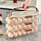 Refrigerator Egg Storage Solution Food-grade Container Transparent Stackable