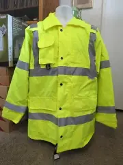 HI VIZ GAME HIGH VISABILITY REFLECTIVE JACKET SIZE MEDIUM 3M SCOTCHLITE NWT