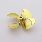 GIGIROM 1x RC Boat Model Metal Propeller 4-Blades 4mm Shaft Right Left Hand 55mm 60mm RC Boat Fishing Bait Tug Marine Cruise ROV Outboard Motor(D55mm Right Hand)