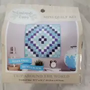 SEW SIMPLE! "Trip Around The World” MINI QUILT KIT 19.5" BY 19.5" - CUTE & NIP