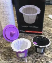 Disposable Coffee Paper Filter 300 Count W/ 2 Pack Reusable K Cup Coffee Pods