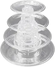 Tuperoymse Macarons Display Tower 4-Layer Cupcake Stand Food Display Stand Cake Stand Wedding Decoration Birthday Party Favor