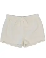 Mini Mango Toddler Girls Short, White, Size 1