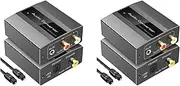 VENEKA 2X Optical to RCA Converter Audio Converter Digital to Analog Audio Coaxial to RCA Adapter 3.5mm AUX with Optical Cable