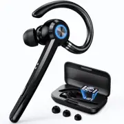 Bluetooth Headset with Microphone,V5.4 Bluetooth Earpiece with Charing Case 1...