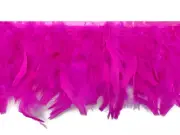 1 Yard – Hot Pink Chandelle Turkey Fluffy Feather Trim Halloween Costume Craft