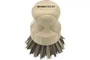 Pot Scrubber Bamboo Handle Palm Leaf Bristles