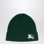 Dark green wool bonnet