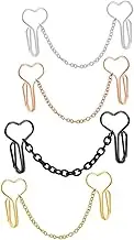 Holibanna 4pcs Love Nose Ring Nose Non Piercing Decoration Heart Nose Clip Nose Chain Nose Jewelry Non Piercing Nose Clip Non Piercing Nose Ring Nose Clip Chain Nose Clip Jewelry