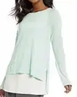 Eileen Fisher Xs Arora Ballet Neck Top Tencel Organic Cotton Silk NWT $238 Hi-Lo