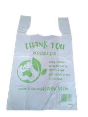 500pcs Large 54×33cm Reusable Plastic Singlet Shopping Grocery Carry Bags Big