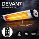Devanti Heater Electric Radiant Patio Heaters Infrared Strip Remote 1500W 2000W