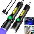 Black Light UV Flashlight Rechargeable, 3in1 Super Bright Tactical Flashlight...