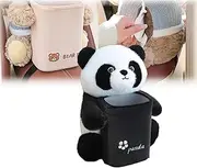Cute Bear Tissue Holder and Trash Can, Creative Animal Car Tissue Holder, 2 in 1 Car Tissue Box and Trash Can, Suitable for Long-Distance Driving and Traveling (C)