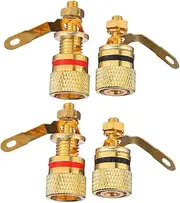 WATIIFUFU Banana Plugs for Sound Equipment Copper Terminal Connectors 4 Pcs Banana Plug Connectors for Amplifier Home Theater Random