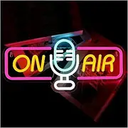 Sign Lamp On Air Neon Sign for Wall Decor Recording LED Light USB for Live Room Game Broadcasting Music Studio 42.16cm×19.05cm