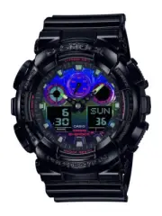 Casio G-shock Wrist Watch Black Multi Color GA100RGB-1A