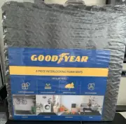 Good Year - 4 Piece Interlocking Foam Mats 24 x 24 Black