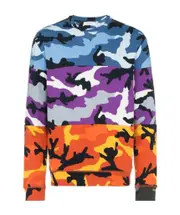 Camouflage printed blended pullover S,L Multicolor
