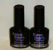 2 FANTASY MAKERS Wet N Wild Nail ColorToulene Formaldehyde Phthalate Free BLACK