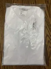 -DENNIS UNIFORM Girls Size 8 White Peter Pan Collar Long Sleeve Blouse NWT! 80C