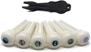 Mellisso Guitar Cattle Bone Material Acoustic Guitar Bridge Pins with Pearl Shell Dot for Acoustic Folk Guitar Accessories