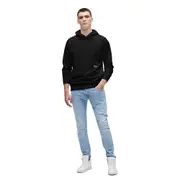 Replay Mens Overhead Fleece Essential Organic Hoodie econd Life Black