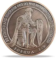 RYUKENLM Knight Sword Challenge Coin- Pocket Bible Verses Christian Coins -Inspirational Joshua 1:9 & Philippians 4:13- Religious Gifts for Men Women