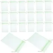 ANDRESLAD 100pcs Fruit Protection Bag Mesh Vegetable Fruit Net Bag Covers Netting Fruit Tree Bag Fruit and Vegetable Protection Bag Net Fruit Bag Produce Net Bags Small Light Green Nylon