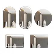 Emitto LED Wall Mirror Bathroom Mirrors Makeup Anti-fog Waterproof 3000K-6000K