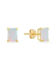 MaxColor 14K 0.90 ct. tw. Lab-Grown Opal Studs