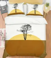 3D Sun Tree A006 Bed Pillowcases Quilt Duvet Cover Boris Draschoff Zoe