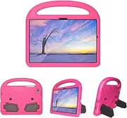 Case for Samsung Galaxy Tablet A8 Case 10.5 inch 2022 SM-X200/X205/X207,Kids Handle Stand Rugged Case EVA Foam Carrying Case Heavy Duty Protective Cover,Rose Red