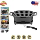 Portable Mini Hibachi Grill - 100% Cast Iron Charcoal BBQ for 2 People