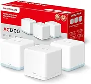 MERCUSYS TP-Link Halo H1500X(3-Pack) AX1500Mbps WiFi 6 Mesh Router, Coverage up to 550 m², WiFi Mesh, Dual Band, Powerful WiFi Repeater, 3 Gigabit Ports, Parental Control, Plug and Play