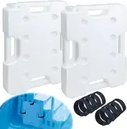 2 Pack Swimming Pool Ladder Weights for Above Ground Pools, Plastic Pool Step Weights Removable Stair Weights Anchor Container Sand Bag with 8 Hook and Loop Straps Hold 52lbs for Easy Step System