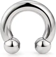 Cisyozi 6G 8G Titaniumm Septum Rings Gauges Tunnels Earrings stretching kit Hypoallergenic Medical Implant Septum Nose Lip PA Ring Hoop Earring Piercing Jewelry Women Men 12mm 14mm 16mm