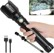 Rechargeable Brightest LED Flashlight 900000 High Lumens Super Bright