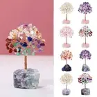 Base Stone Crafts Crystal Money Tree Reiki Chakra Feng Shui Trees Potted Plants