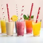 Environmentally Straws Bpa-free Paper 100pcs Vibrant Color Disposable Food Grade