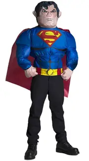 Superman Inflatable Boys Shirt with Head Costume