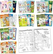 24Pack Mini Activity Book for Kids Party Favours ages 4-8 8-12,Bulk Activity Books include Mazes,Dot to Dot,Word Search, Word Scramble and More for Goodie Bag Stuffer Stuffer Classroom Activity