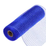 10 Inch Glitter Poly Burlap Mesh for Wreath Mesh Ribbon 10 Yard Blue & Silver